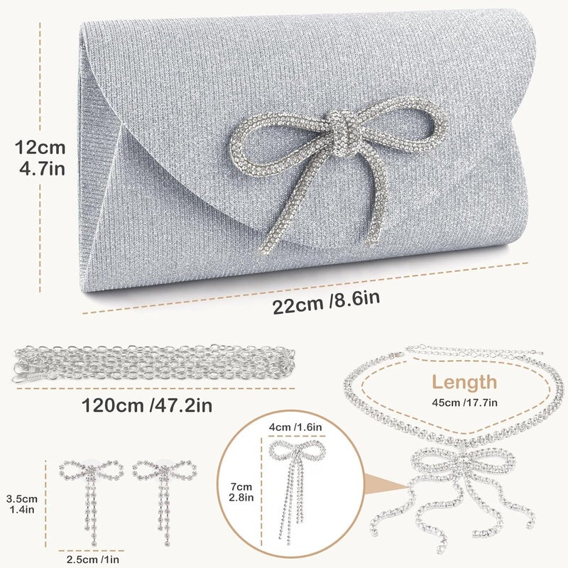PACETAP Clutch Purses for Women, Handbags with Chain for Women Formal, Evening Bag for Wedding Party Cocktail Prom Dinner - Image 2
